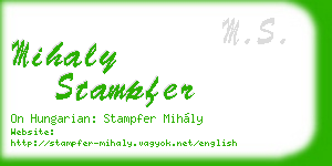 mihaly stampfer business card